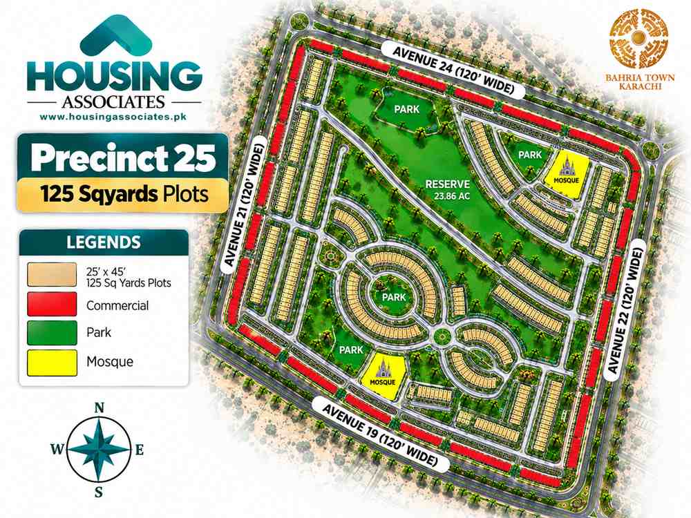 Precinct 25 HD Map Bahria Town Karachi Bahria Town Karachi
